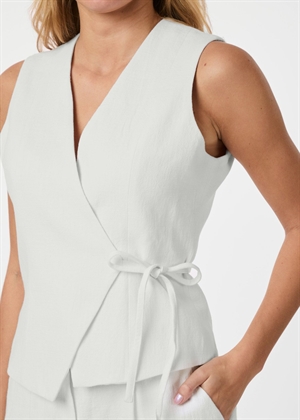 Samara ramie waistcoat Hvid Neo Noir 